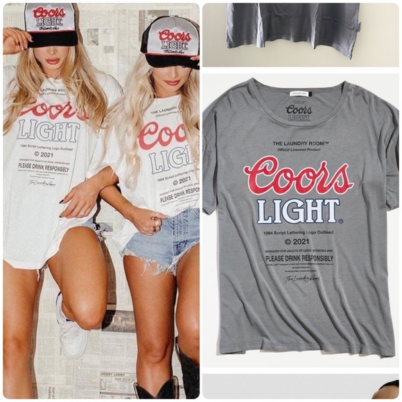 Urban Outfitters The Laundry Room X Coors Light Beer Official Tee - Picture 1 of 15